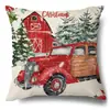 Juego de Fundas de Almohada Transfronterizas para Navidad Europea y Americana, Funda para Cojín de Sofá de Sala de Estar, Funda para Almohada de Cintura con Reno Papá Noel Árbol, Suministro de Fábrica