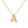 Colgante Chubby Transfronterizo Moda Europea y Americana Simple Cadena para Clavícula Globo Brillante Collar de 26 Letras Inglesas Joyería para Mujer