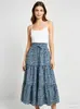 Nueva Falda Floral 2026 para Mujer, Falda de Cintura Alta Corte A, Falda de Paraguas Estampada Estilo Bohemio, Falda Retro Europea y Americana