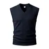 Chaleco de Punto con Cuello en V para Hombre Transfronterizo 2026, de Peso Pesado, Jacquard Texturizado, Sin Mangas, Multicolor, Chaleco Suéter Casual