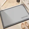 Alfombrilla de Baño Moderna Minimalista de Barro de Diatomeas Suave Felpudo Antideslizante de Secado Rápido para Puerta de Baño Felpudo Absorbente de Agua para Inodoro
