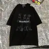 200g Pesada 100% Algodão Casais Manga Curta Verão Nicho Chique Camiseta Feminina Solta ins Manga Curta Masculina Tendência