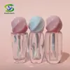 Tubo de Gloss Transparente Shanyi de Plástico com Formato Irregular Tubo Vazio Tubo Redondo para Gloss Labial Tubo de Plástico para Gloss Labial Material de Embalagem 3ml