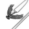Suministro Directo de Fábrica Colgante de Águila de Acero de Titanio Collar Punk Retro Moderno para Hombre Colgante de Águila de Fundición de Acero Inoxidable HC186