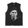 Colete de algodão pesado Messi 300G transfronteiriço de verão 2025, camiseta com estampa de injeção direta, colete masculino