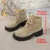 Botas Martin de Encaje Redondas con Pedrería para Mujer, Otoño 2026, Plataforma de Suela Gruesa, Completamente Cubiertas de Pedrería, Moda Europea y Americana, En Stock