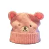 Gorro de punto de dibujos animados para mujer, lindo y dulce, gorro versátil para otoño e invierno, cálido, protector de orejas, favorecedor del rostro, sombrero de lana para clima frío