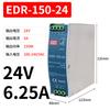 Fabricante de fuentes de alimentación conmutadas con transformador de fibra de vidrio EDR Mingwei, tipo riel guía de 24 V, 12 V CC, 75/120/150 W/5 A