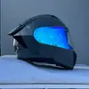Casco Abierto de Motocicleta Ff Casco de Motocicleta de Media Temporada con Doble Lente Casco Integral de Motocicleta para Hombre y Mujer Vehículo Eléctrico