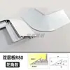Canaleta de luz inclinada con forma de arco tan fina como el ala de una cigarra techo suspendido canaleta de luz reflectante techo con patrón sinuoso perfil de aluminio de techo luz lineal para lavado de paredes