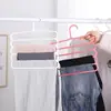 Perchero multifuncional de cinco niveles para pantalones con pinzas, colgador multicapa para armario, perchero para almacenamiento de pantalones, herramienta de almacenamiento de ropa para el hogar