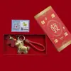Año del Caballo Oro Puro 999 Colgante para Bolso Zodiaco Colgante de Regalo Belleza Compañía de Seguros Regalo para Clientes