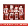 En Stock Madera 13cm Cascanueces Adorno Regalo de Navidad, Marioneta Soldado Cascanueces Pintado, Venta Caliente Transfronteriza