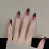 Uñas Postizas, Adornos de Perlas Dulces, Moños y Diamantes Hechos a Mano, Manicura Prehecha Desmontable para el Uso Diario y Citas