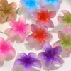 Patch de Decoração Acrílica Flor de Cinco Pétalas Gelo Transparente de Verão, Brincos DIY, Acessórios de Orelha, Acessório para Chaveiro de Tamanco