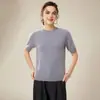 Suéter de manga corta de cachemira 100% pura para otoño e invierno, prenda interior de moda para mujer, camisa básica sencilla de cuello redondo y color liso.