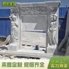 Chimenea de mármol blanco Han con relieve de ángel de estilo occidental, repisa de chimenea, interior de villa, chimenea de mármol hecha a medida