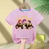 Grupo Bruja Cazadora Niños Niños y Niñas Estampado de Anime Moda Casual Camiseta de Manga Corta Nueva Transfronterizo