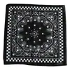 Bufanda cuadrada de algodón puro con diseño de calavera de hip hop transfronterizo para hombres y mujeres, pañuelo para la cabeza con estampado de cabeza de fantasma de Halloween al por mayor