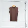 Liquidación TK003 Top Básico de Color Sólido de Moda y Sencillo para Primavera/Verano para Usar Solo, Chaleco sin Mangas de Cuello Redondo para Mujer