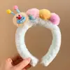 Diadema de Felpa con Estampado de Leopardo Rosa y Moño de Gatito para Mujer, Diadema Linda Versátil para Lavarse la Cara, Pasador, Tocado de Corona Alta