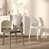 Silla de plástico para uso doméstico, engrosada, adecuada para mesas de comedor en restaurantes, cómoda para sentarse a largo plazo, uso comercial, diseño minimalista moderno, con respaldo, estilo nórdico