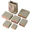 Al por mayor Spot Textura de Polvo de Ladrillo Caja de Almacenamiento de Joyería Pulsera Anillo Pendientes Collar Cajón Caja de Regalo Caja de Empaque para Joyería