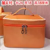 Bolsa de Cosméticos con Texto Impreso, Bolsa de Salón de Belleza, Artículos de Tocador para Almacenamiento, Bolsa de Cuidado, Borde Blanco Cuadrado, Rojo Grande