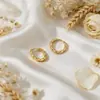 Pendientes Redondos de Siete Granos Japoneses Coreanos Moda Simple Temperamento Versátil para Mujer Lujo Ligero Sensación de Alta Gama Joyería para Orejas Venta al por Mayor
