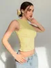 Nuevo Chaleco de Cuadros Ajustado Estilo Europeo y Americano para Mujer, Top Corto de Verano sin Mangas con un Diseño Elegante
