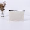 Bolsa con cremallera de lona en blanco bolsa publicitaria para guardar cosméticos bolsa de lona para estudiantes para guardar bolígrafos venta al por mayor de lotes