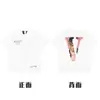 [Transfronterizo 220g] Marca Trendy Americana Vlone Jerry Big V Camiseta Casual Calle Alta Calle Street Pareja Manga Corta Vtg