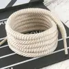 Corda de Poliéster Rosqueada Grossa Colorida Nova 5mm Corda Redonda Paracord Tênis Esportivo Jovem Cadarços Preto e Branco de Alta Qualidade