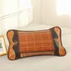 Almohada de Mahjong de Verano Almohada de Té Almohada de Jazmín Almohada Fresca de Verano Almohada de Bambú Carbonizado para Adultos Almohada de Bambú Individual