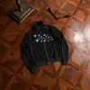 Chaqueta Punk con Rayos de Meteoro y Tachuelas Cuello Alto Sudadera Holgada Streetwear Ligera Ajuste Delgado Chaqueta Retro