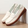 Zapatos de Guisante de Suela de Res para Mujer 2025 Nuevos Zapatos Planos de Cuero Genuino Zapatos Slip-on para Mujer Suela Suave No Cansan para Zapatos de Madre