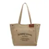 Bolsa de Lona Estilo Coreano Feminina 2024 Nova Chegada Tendência Bolsa de Ombro Único Sob o Braço Grande Capacidade Portátil Bolsa de Compras Bolsa Tote para o Dia a Dia