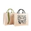 Bolsa de lino bolsa de lona personalizada película engrosada empresa de alta gama bolsa de compras portátil bolsa tote logotipo personalizado venta al por mayor
