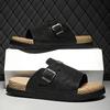 Zapatos Birkenstock de Suela Gruesa Medias Pantuflas para Hombre Verano Nueva Ropa Exterior Sandalias Antideslizantes de Suela Blanda Deportes Talla Grande Sandalias de Playa