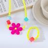 Collar de 3 piezas para niñas lindas, pulsera, moda princesa de Corea del Sur, accesorios para niños, juguetes de dibujos animados, joyería para bebé de 3 años
