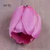 Flor de Tulipán Simulada Cabeza de Flor Hueca Se Puede Usar como Lámpara de Flor Solar LED 6cm Hecho a Mano DIY Flor de Seda de Hueso Falsa