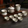 Conjunto de Chá Cerâmico Cinco Fornos Famosos Caixa de Presente para Casa e Escritório, Conjunto Completo de Chá Kung Fu, Item de Lembrança e Presente