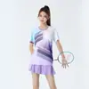 Nuevos Uniformes de Bádminton Conjuntos para Hombre y Mujer Manga Corta Ropa Deportiva Uniformes de Entrenamiento Competición Equipo Verano Secado Rápido Tenis de Mesa Bádminton Uniformes Personalizados