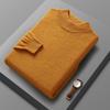 Suéter de primeira linha masculino gola alta parcial pulôver solto business casual malha base masculina camisa base masculina