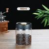 Grão de café Conservação Jar garrafa de vidro Frasco de armazenamento de grãos Garrafa manual de vácuo selado Jar