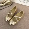 Zapatos Mary Jane de cuero versátiles para mujer, nuevo estilo 2026, modernos para primavera y otoño, estilo francés, elegantes para ir al trabajo, bailarinas con correa cruzada
