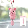 Lindo Animal de Dibujos Animados Colgante de PVC para Espejo Retrovisor para un Viaje Seguro, Colgante para Coche de Buena Suerte y Seguridad
