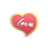 Nuevos dijes para zapatos de jardín con forma de corazón para San Valentín y bodas, de goma suave de PVC, desmontables, accesorios para zapatos de jardín, en stock