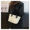 Bolso de compras de gran capacidad de estilo coreano al por mayor, bolso de lona artístico informal, bolso de hombro de pana retro simple para mujer