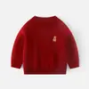 [Precio Especial de Liquidación] Suéter Cálido de Forro Polar de Una Pieza para Niñas con Diseño de Dibujos Animados, Cuello Redondo, y Suéter Pullover Forrado de Forro Polar para Niños